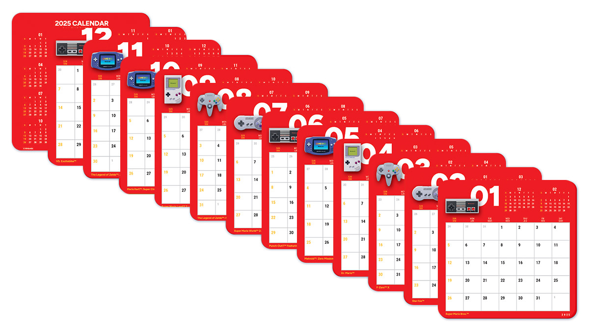 Nintendo Switch Online Calendar 2025 (for Nintendo Switch